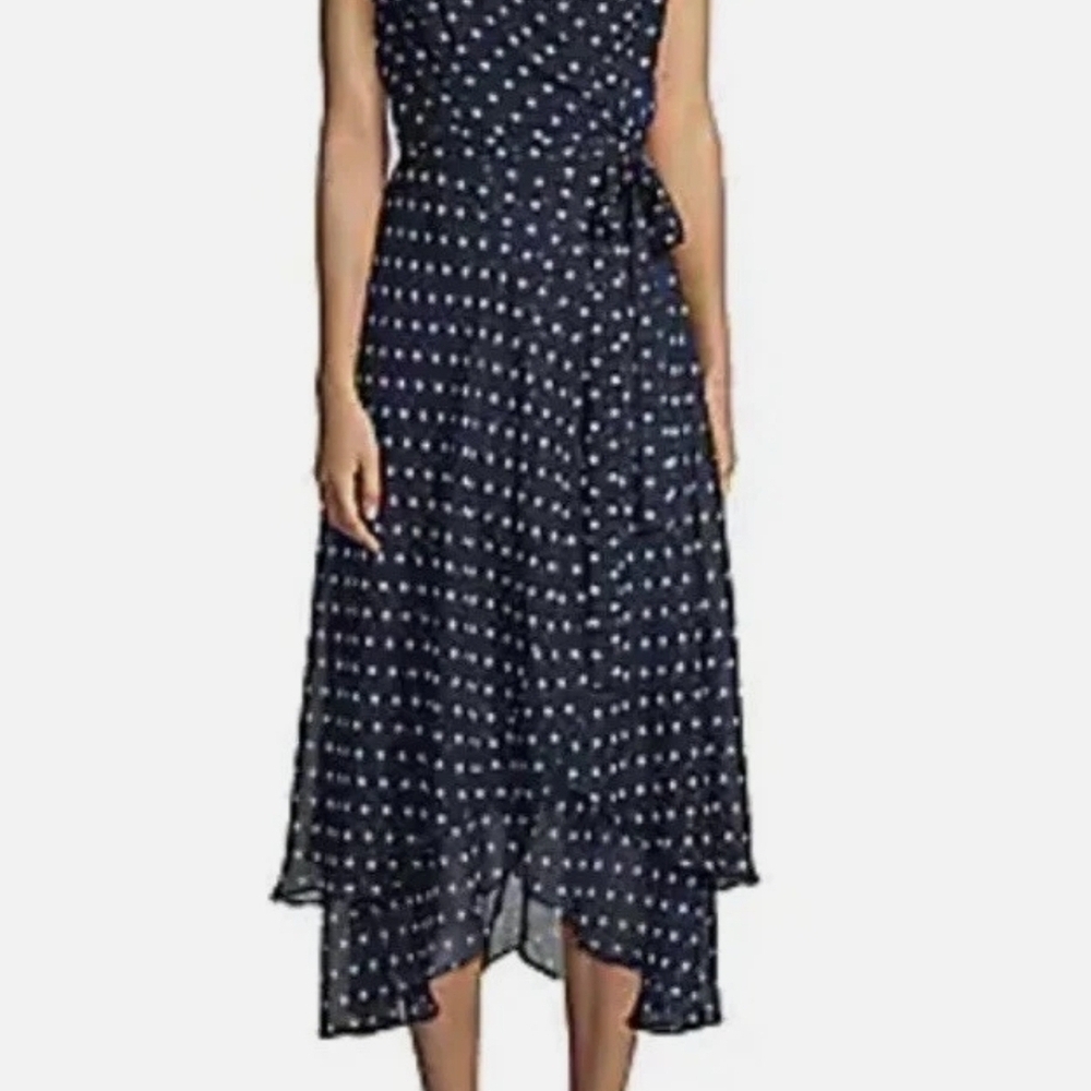 New ABS Collection Navy Polka Dot Dress - Picture 2 of 9